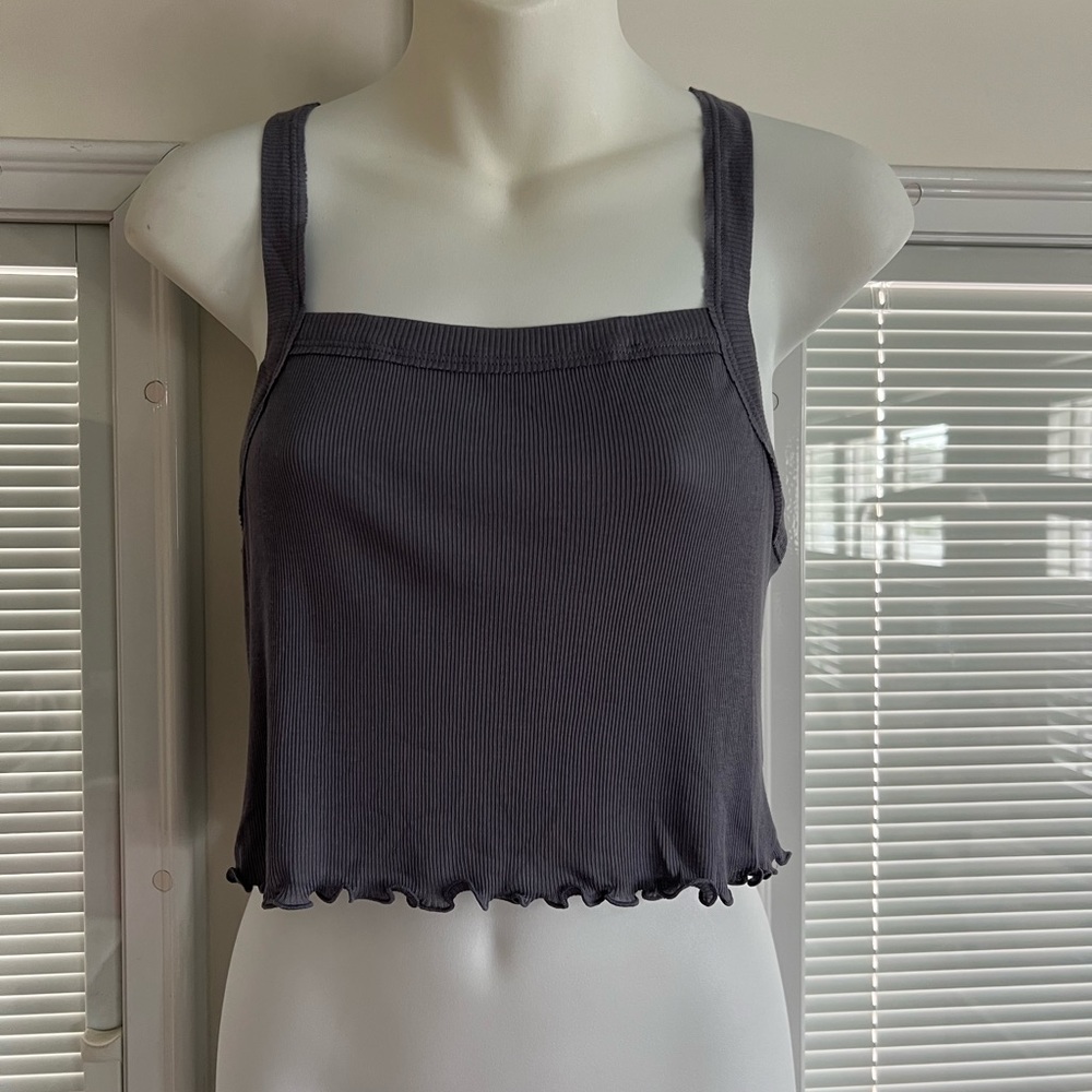 Free People grey crop tank size small